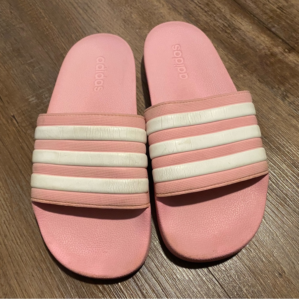 Pink Adidas Adilette Slides